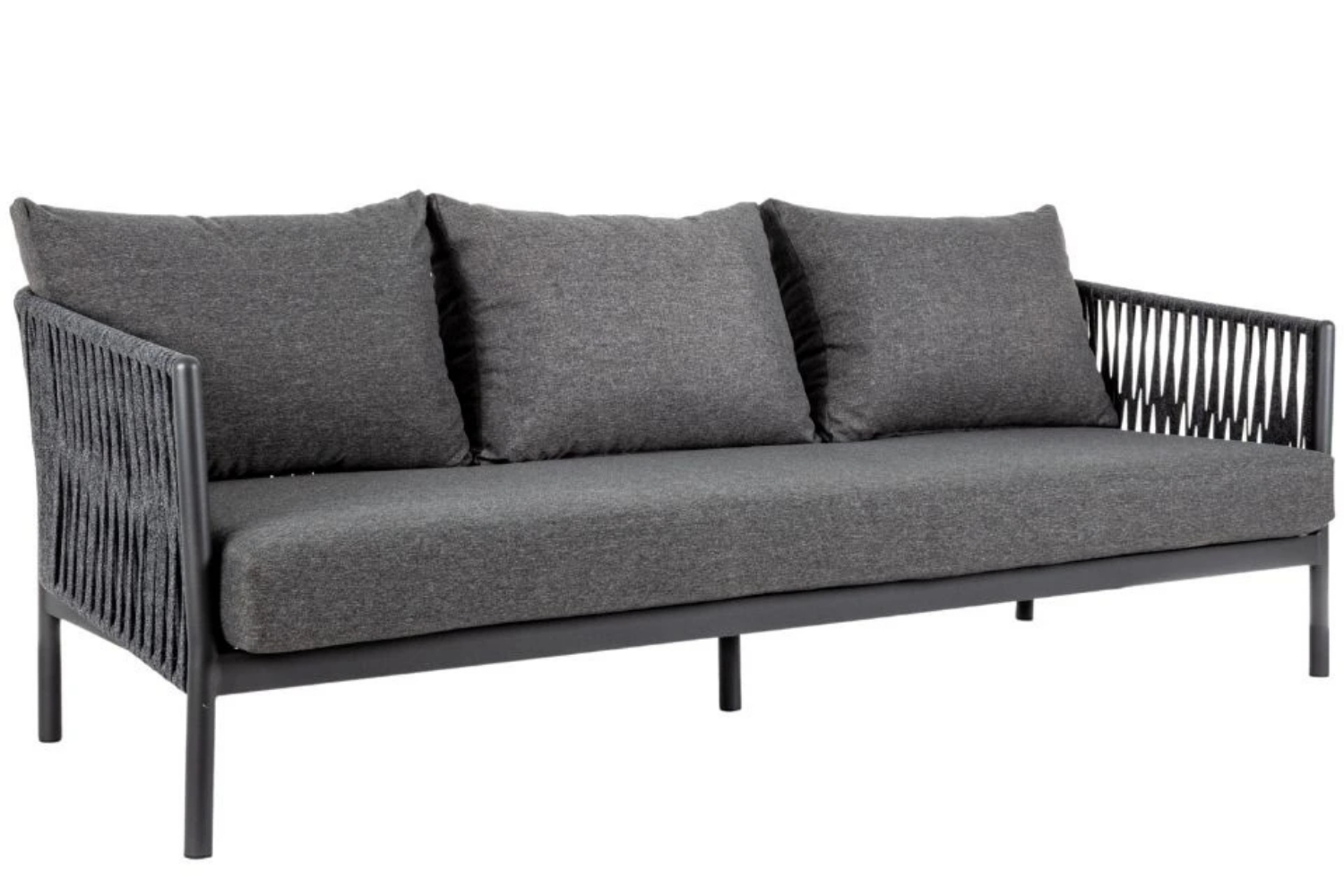 Bizzotto Tmavě šedá zahradní pohovka Florencia 220 cm Bizzotto