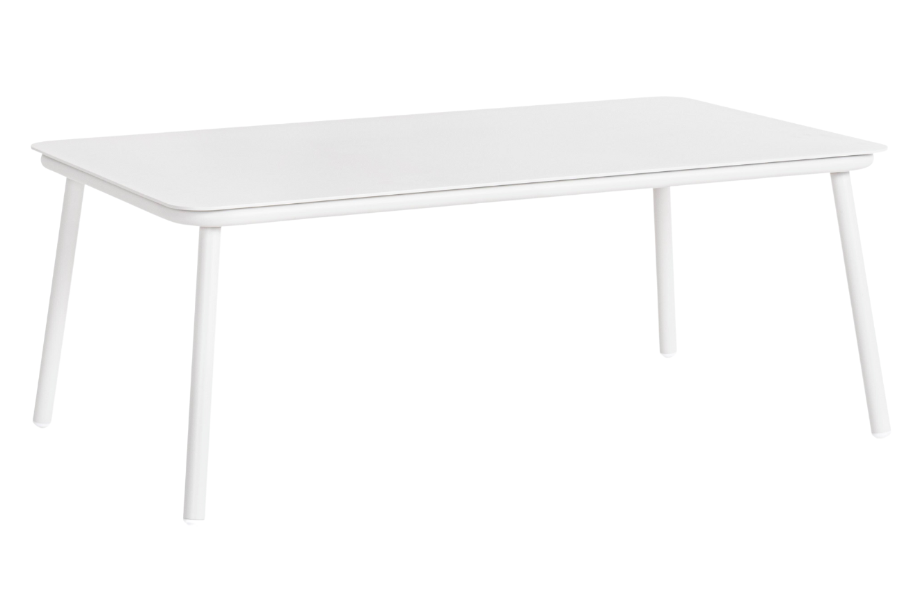 Bizzotto Bílý kovový zahradní stolek Spike 104 x 61 cm Bizzotto