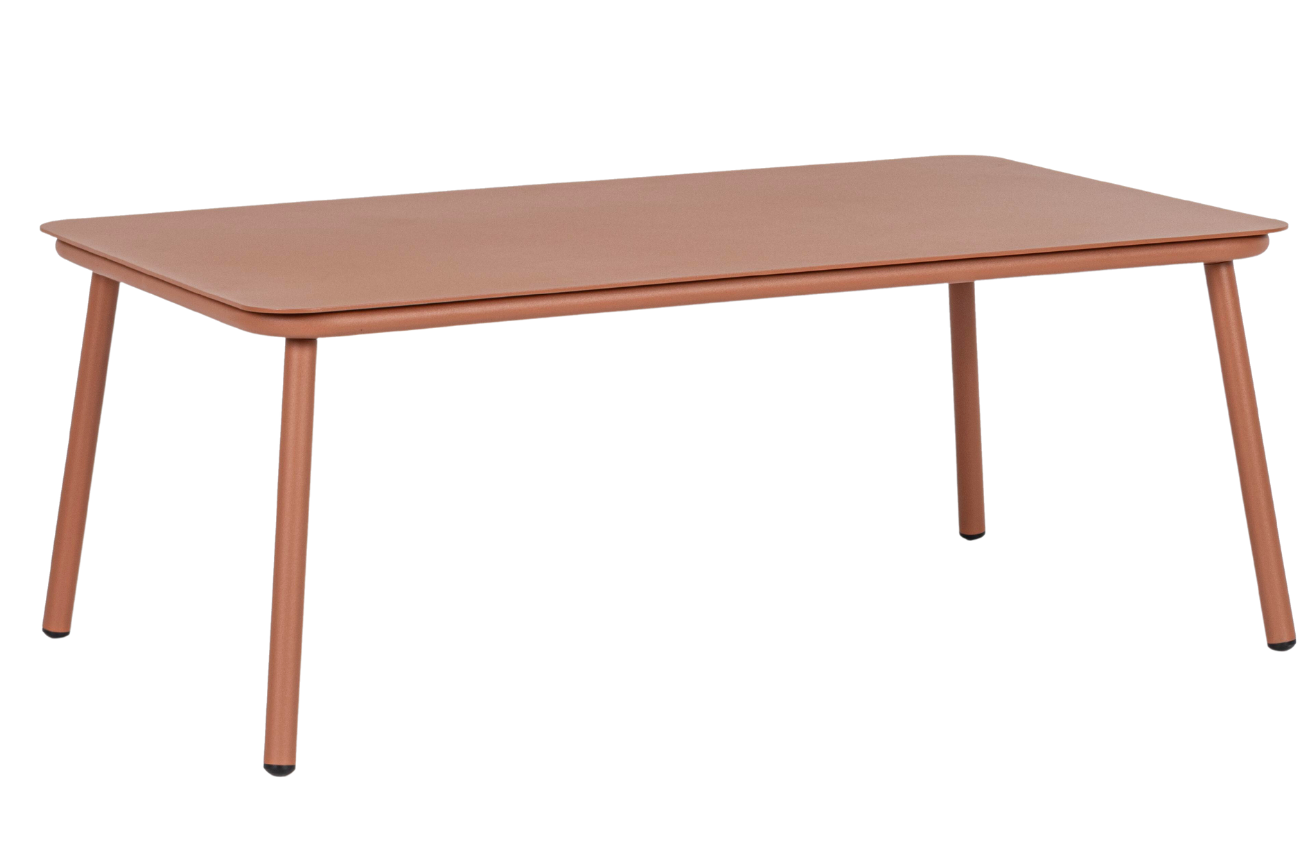 Bizzotto Červený kovový zahradní stolek Spike 104 x 61 cm Bizzotto