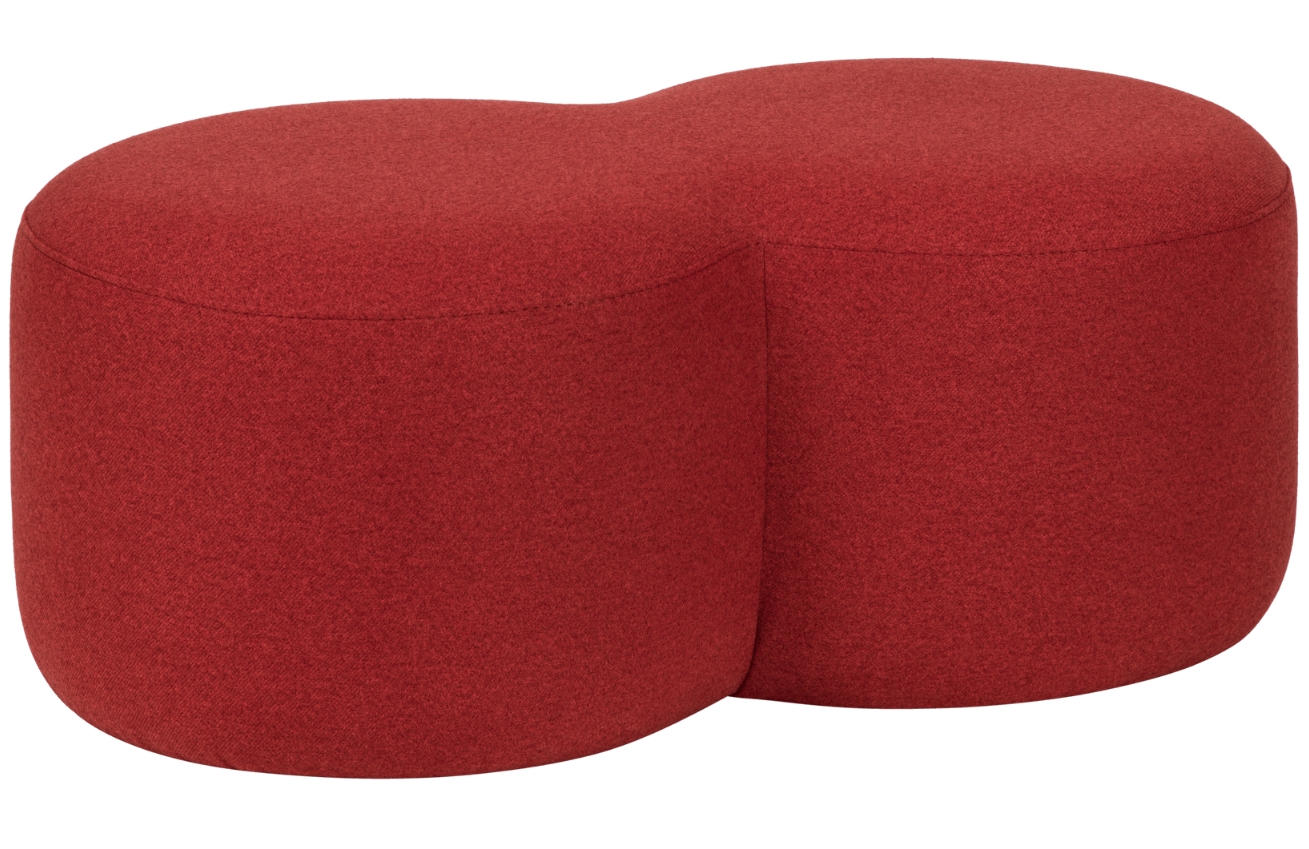 noo.ma Červený čalouněný taburet Umbo 88 x 50 cm noo.ma
