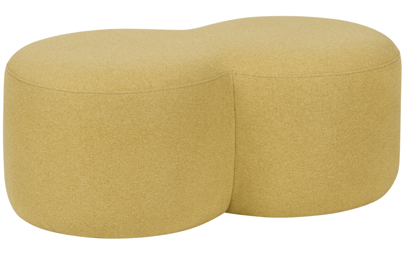 noo.ma Žlutý čalouněný taburet Umbo 88 x 50 cm noo.ma