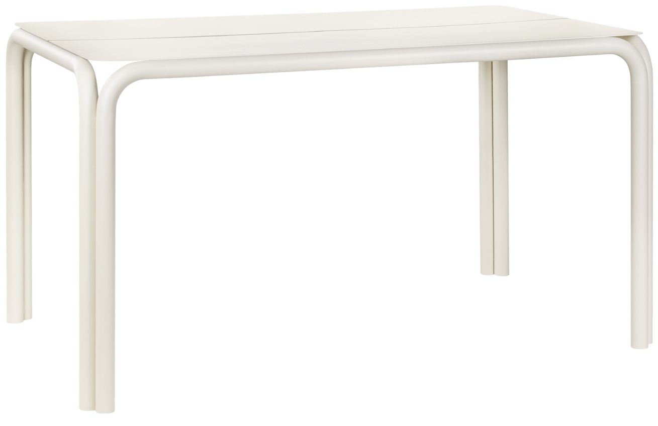 noo.ma Béžový kovový zahradní stůl Nokk 135 x 84 cm noo.ma