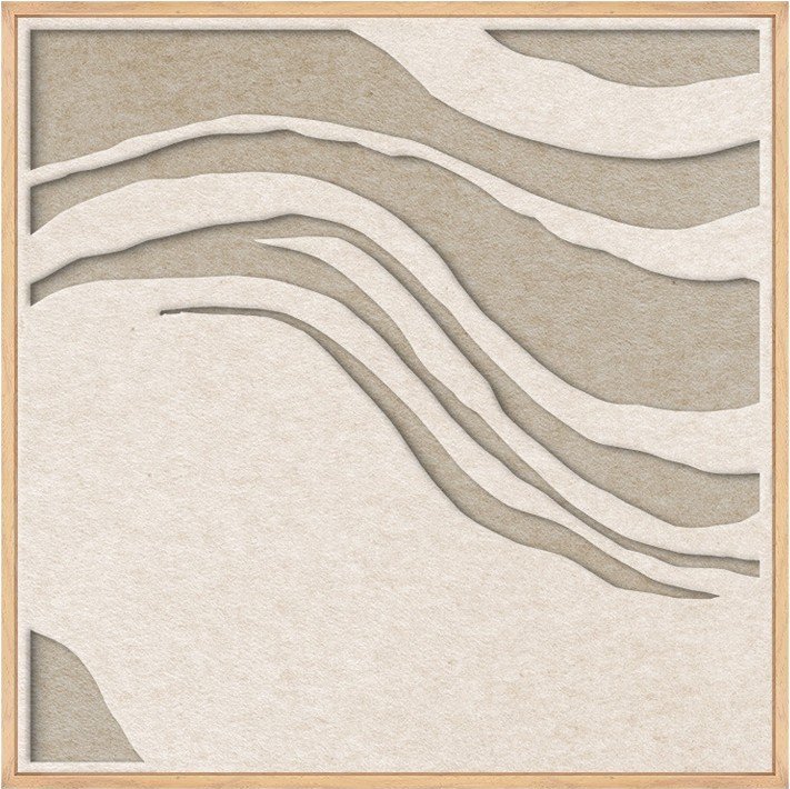 3D obraz s rámem/akustický 62x62 cm Sacred Silence 2 – Malerifabrikken Malerifabrikken