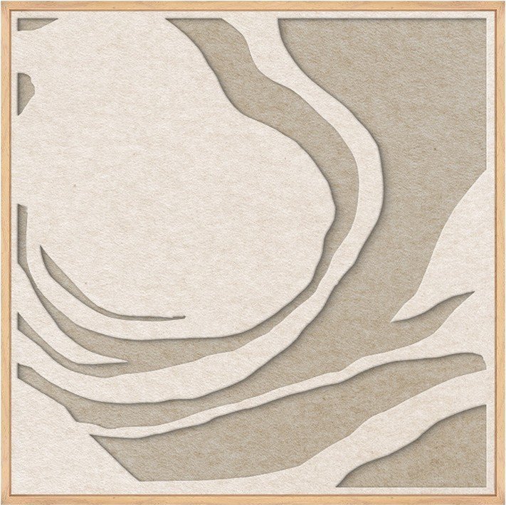 3D obraz s rámem/akustický 62x62 cm Silent Whisper 1 – Malerifabrikken Malerifabrikken