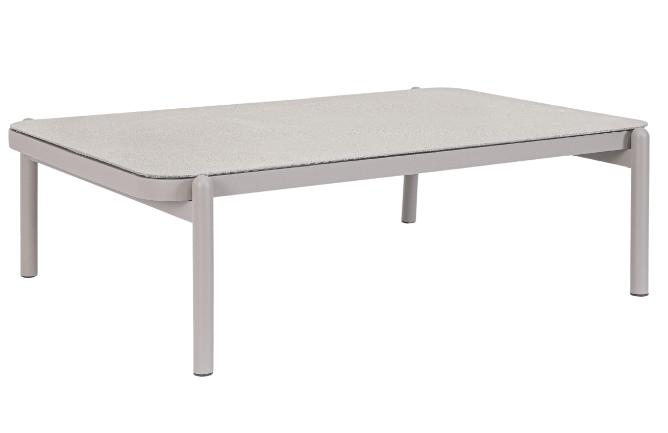 Bizzotto Světle šedý skleněný zahradní konferenční stolek Florencia 120 x 75 cm Bizzotto