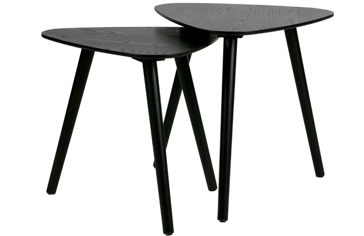 WOOOD Set černých odkládacích stolků Nila 40 x 40/45 x 45 cm