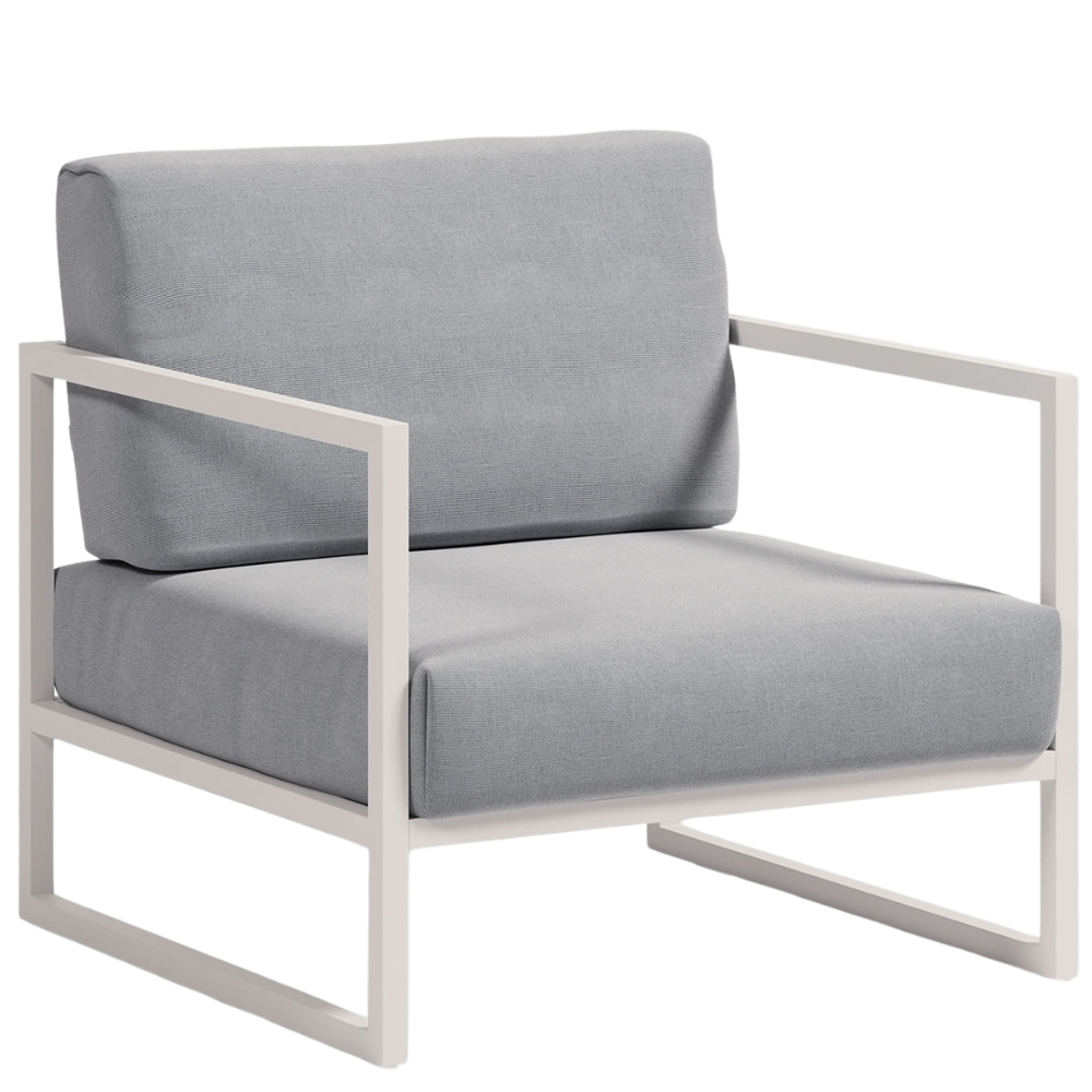 Kave Home Modro-bílé zahradní křeslo Comova Kave Home