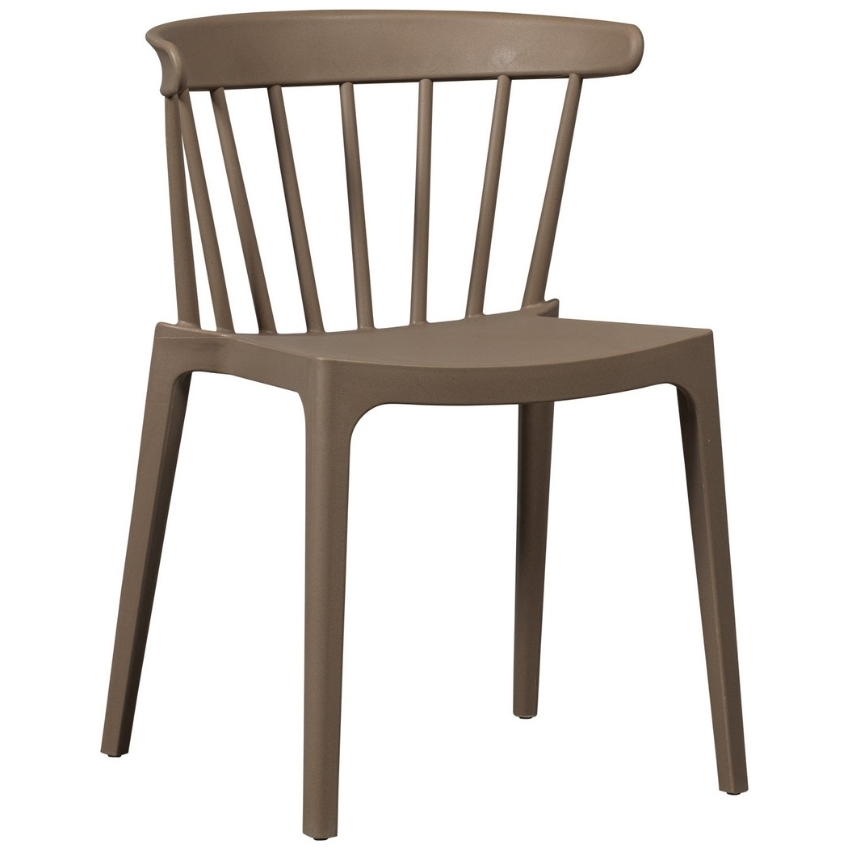 WOOOD Hnědá plastová zahradní jídelní židle Bliss WOOOD