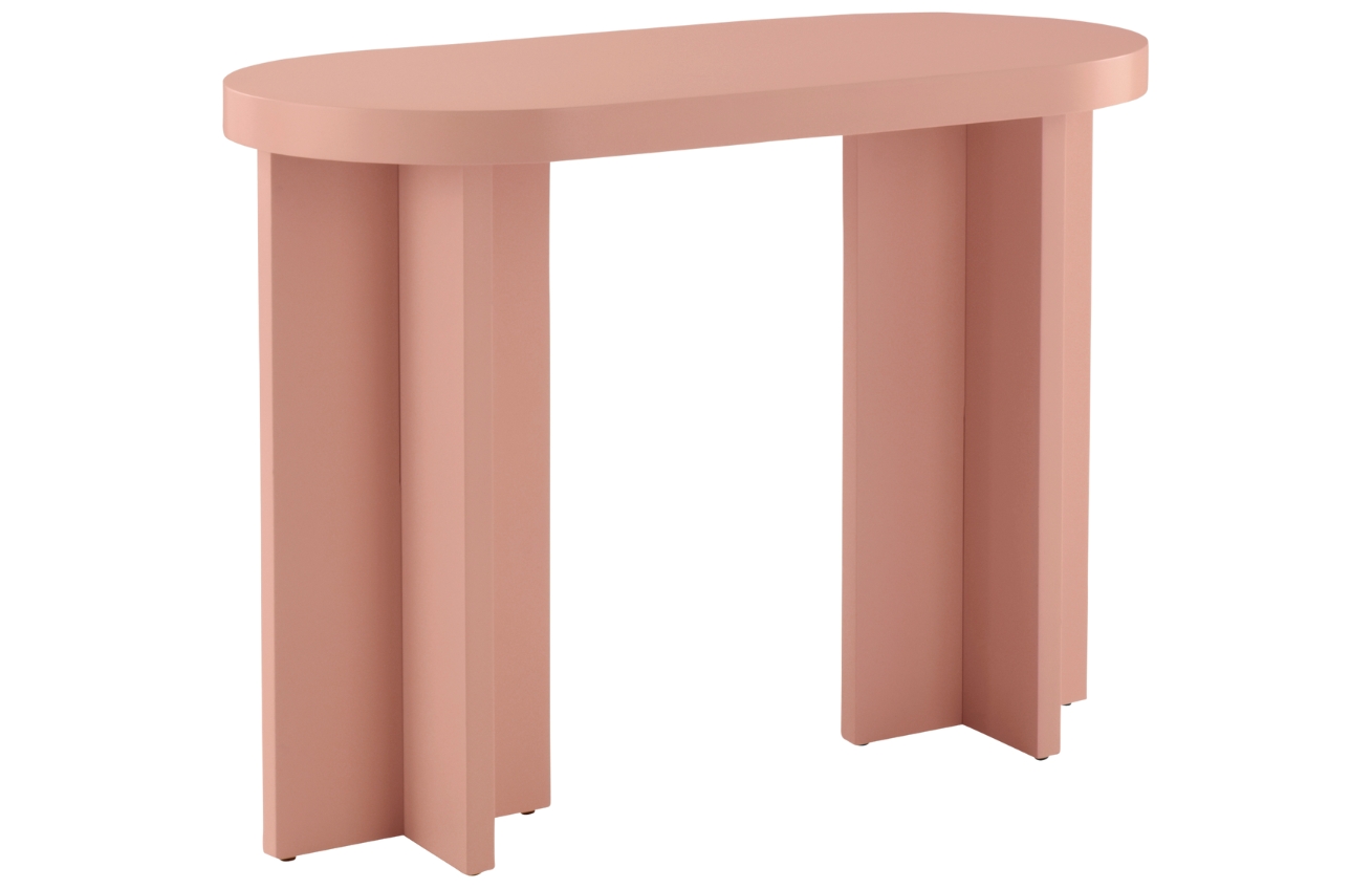 Jotex Růžový lakovaný psací stůl CRUZ MINI 100 x 50 cm Jotex