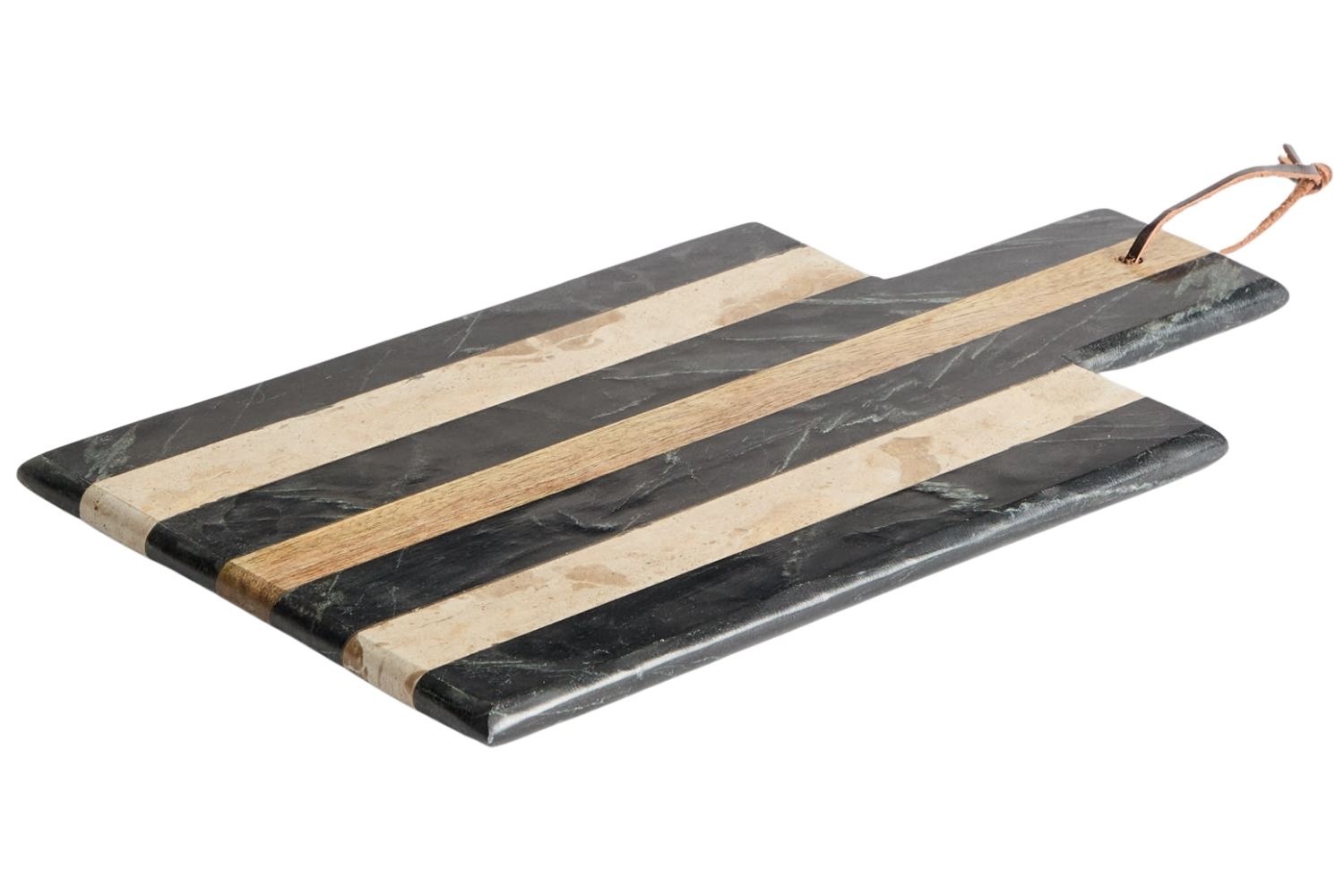 Kave Home Béžovo-černé mramorové servírovací prkénko Surne 40 x 23 cm Kave Home