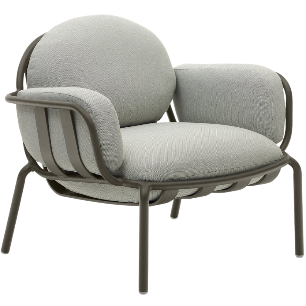 Kave Home Šedo-zelené zahradní křeslo Joncols Kave Home