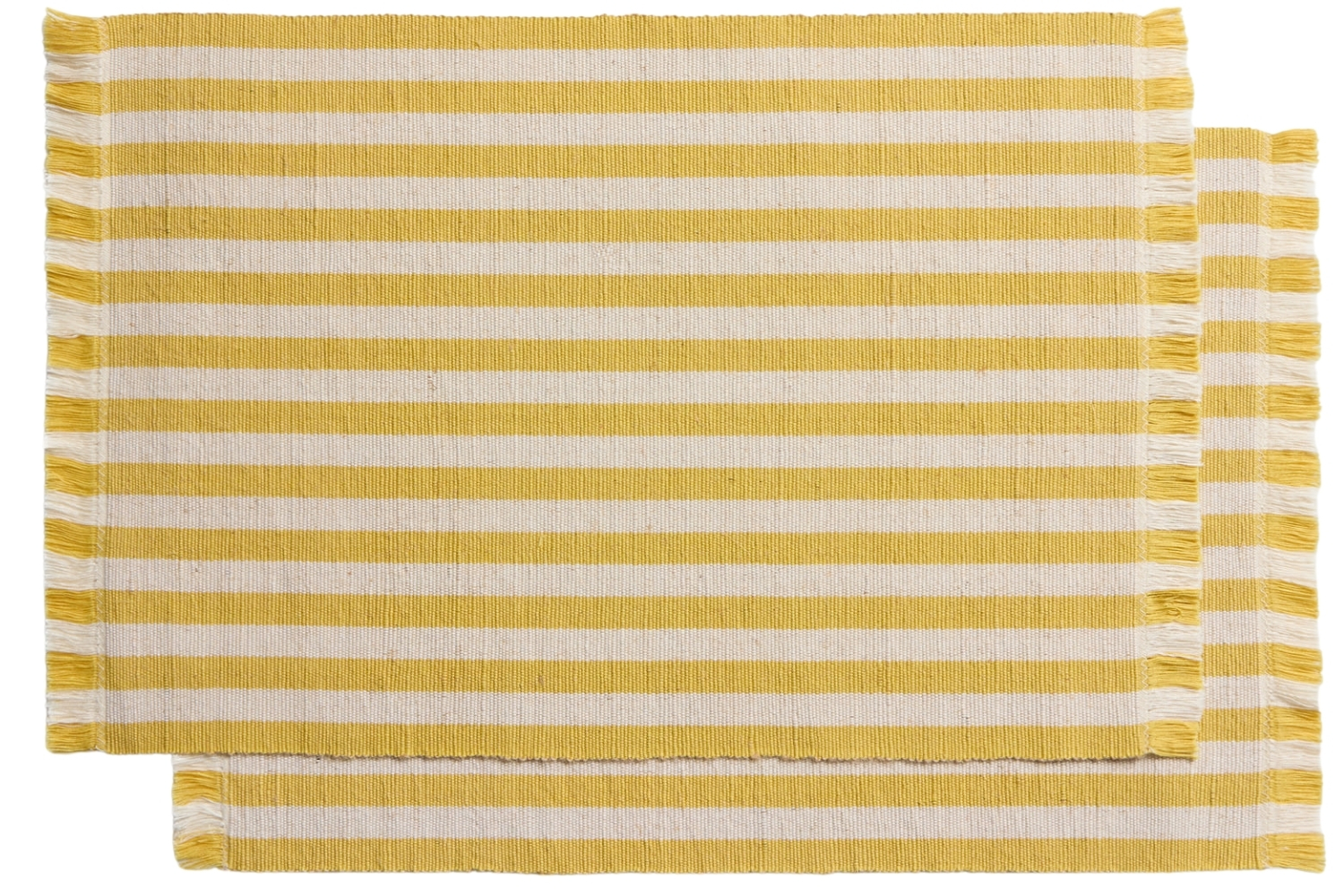 Kave Home Žluto-bílý set dvou prostírání Daltan 35 x 50 cm Kave Home