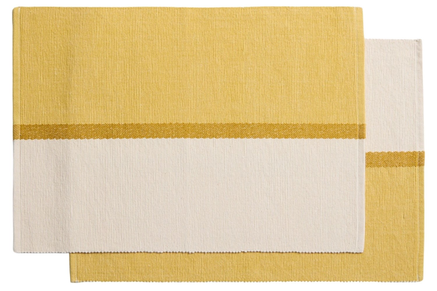 Kave Home Žluto-béžový bavlněný set dvou prostírání Tari 35 x 30 cm Kave Home