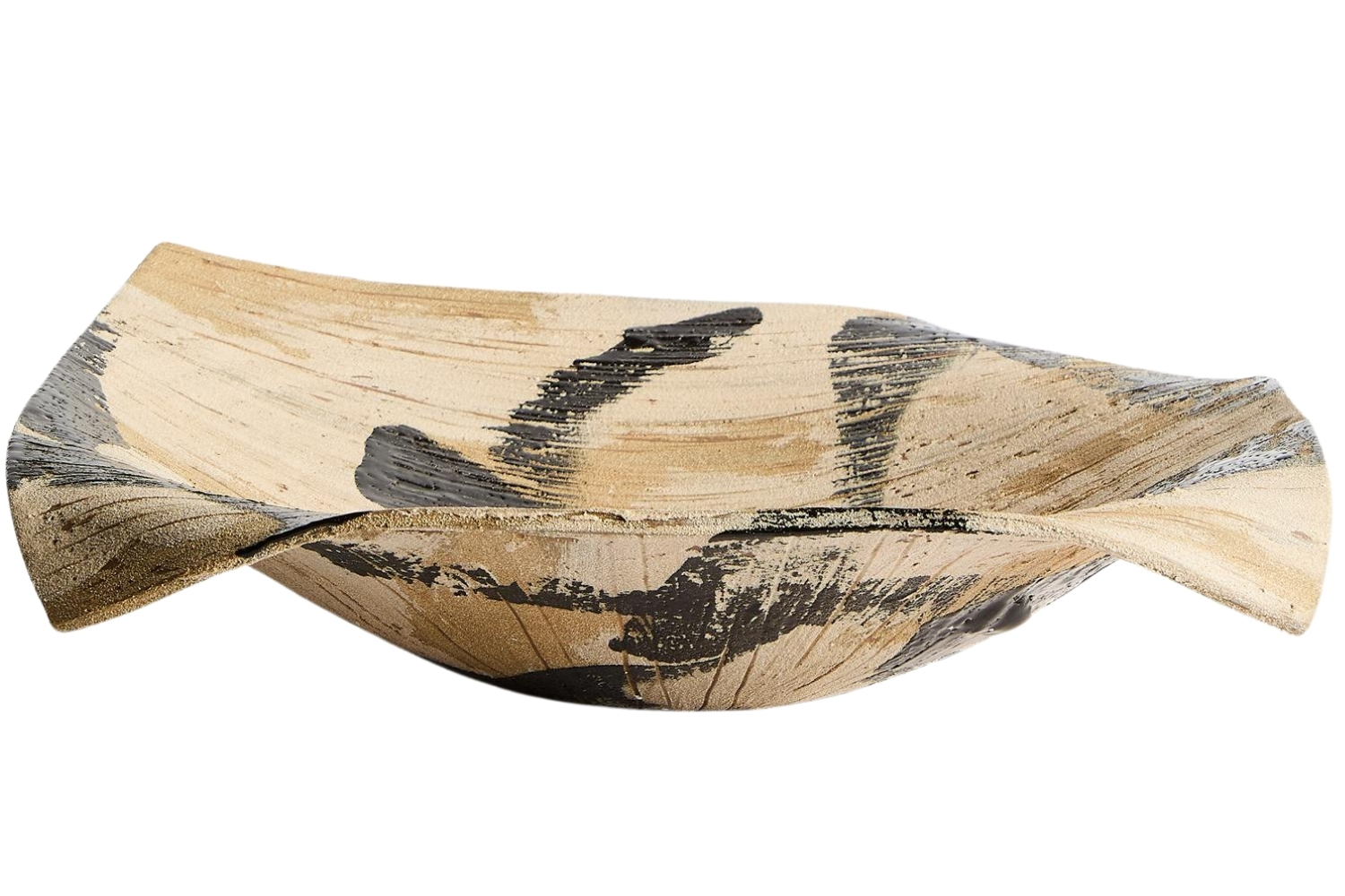 Kave Home Hnědá keramická dekorativní mísa Dirva 40 x 51 cm Kave Home