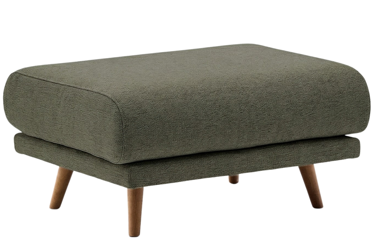 Kave Home Zelená podnožka Karin 90 x 70 cm s hnědou  podnoží Kave Home