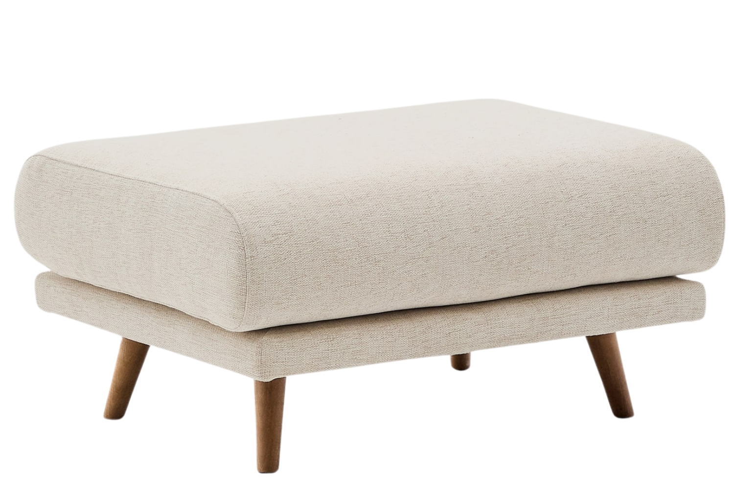 Kave Home Béžová podnožka Karin 90 x 70 cm s hnědou podnoží Kave Home