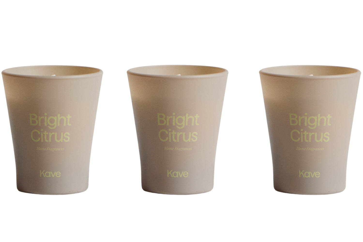 Kave Home Set tří vonných svíček Bright Citrus 50 g Kave Home
