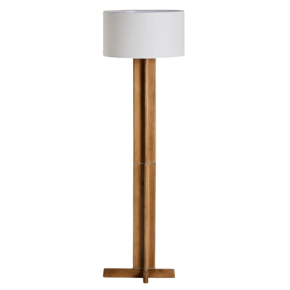 Kave Home dřevěná stojací lampa Niani