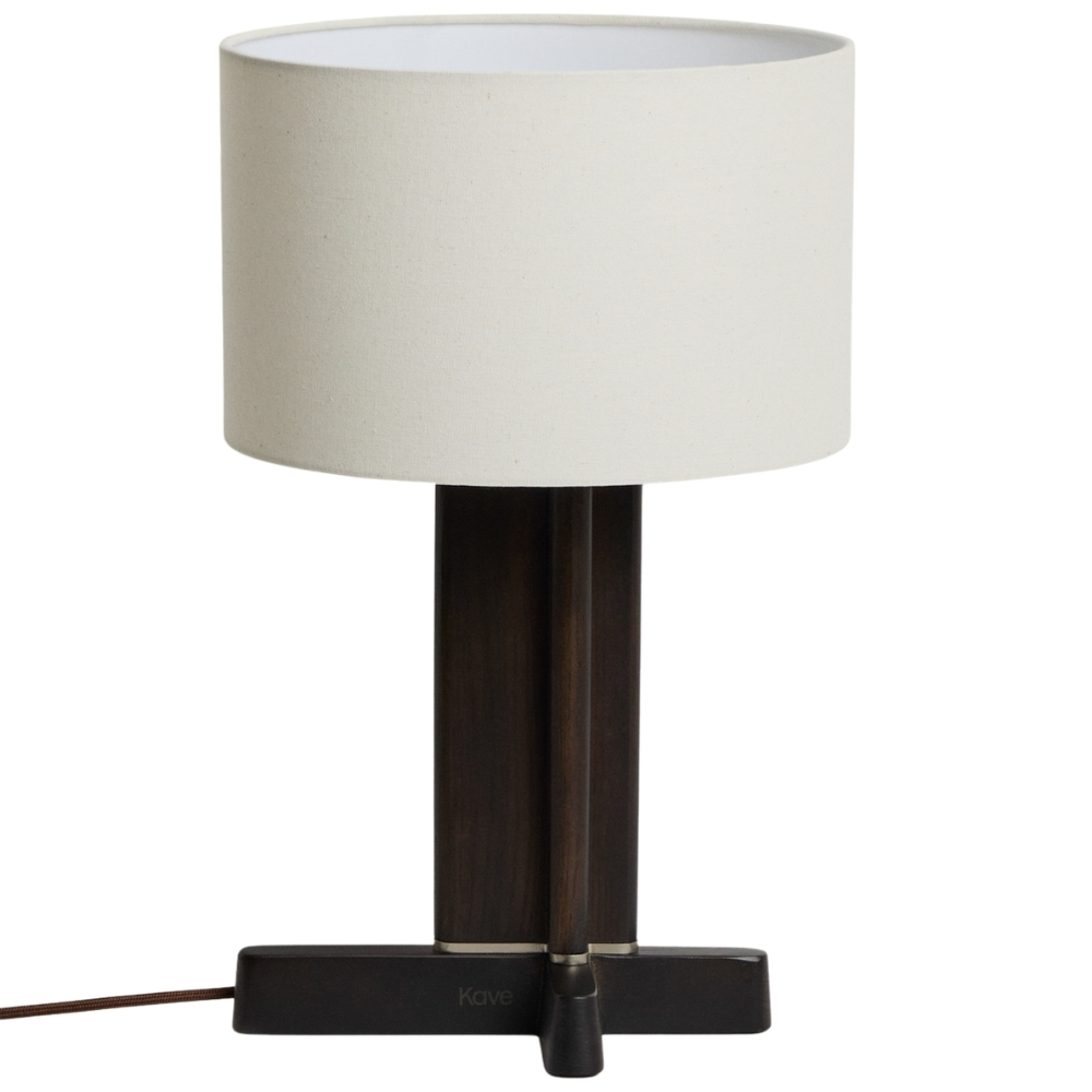 Kave Home Tmavá dřevěná stolní lampa Niani Kave Home