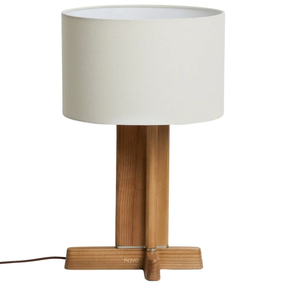 Kave Home dřevěná stolní lampa Niani
