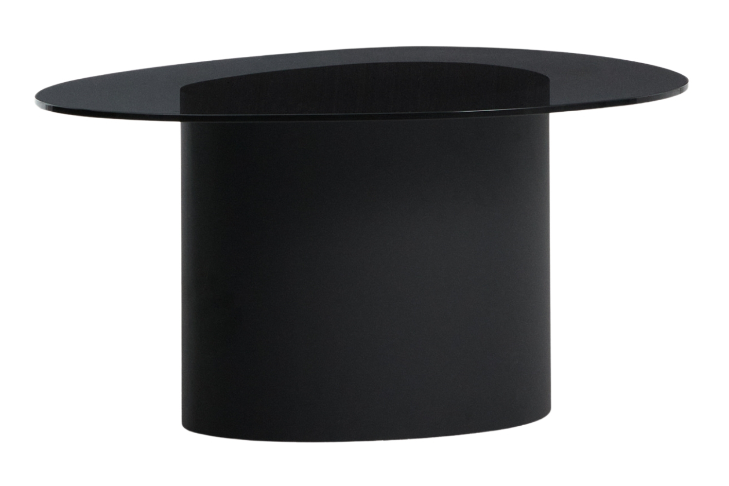 Kave Home Černý skleněný konferenční stolek Olir 82 x 74 cm Kave Home