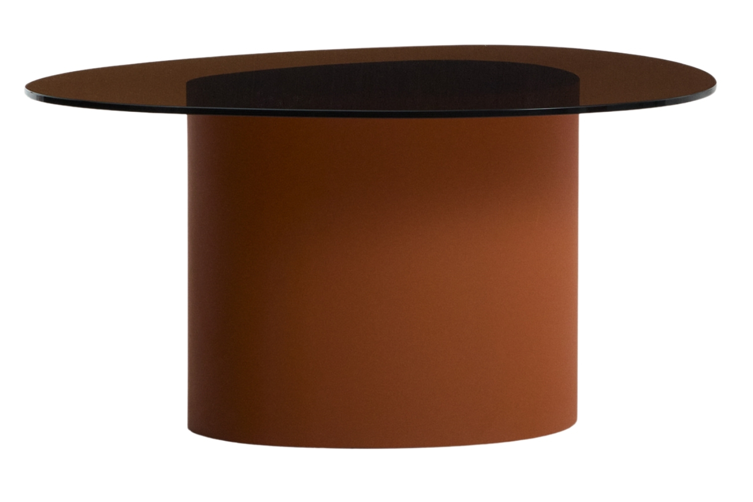 Kave Home Hnědý skleněný konferenční stolek Olir 82 x 74 cm Kave Home