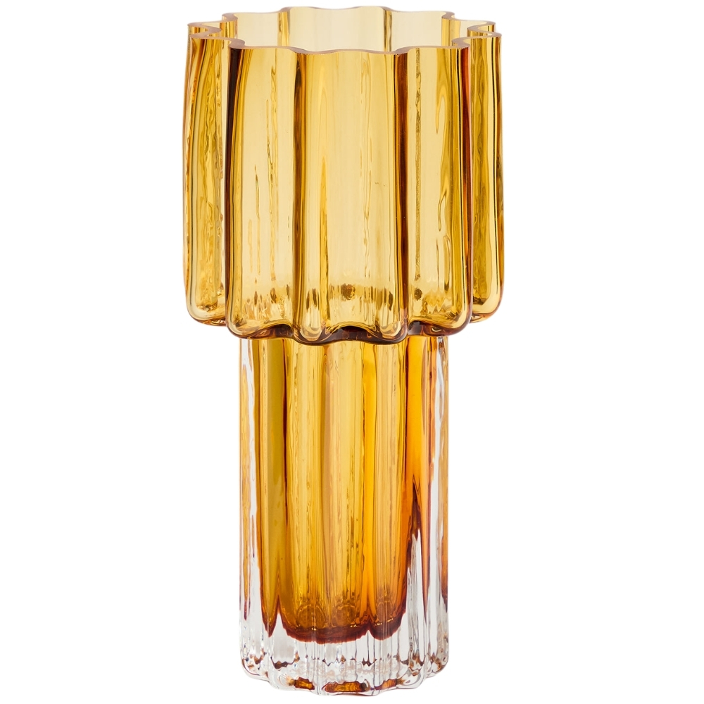 Kave Home Oranžová skleněná váza Cristila 30 cm Kave Home