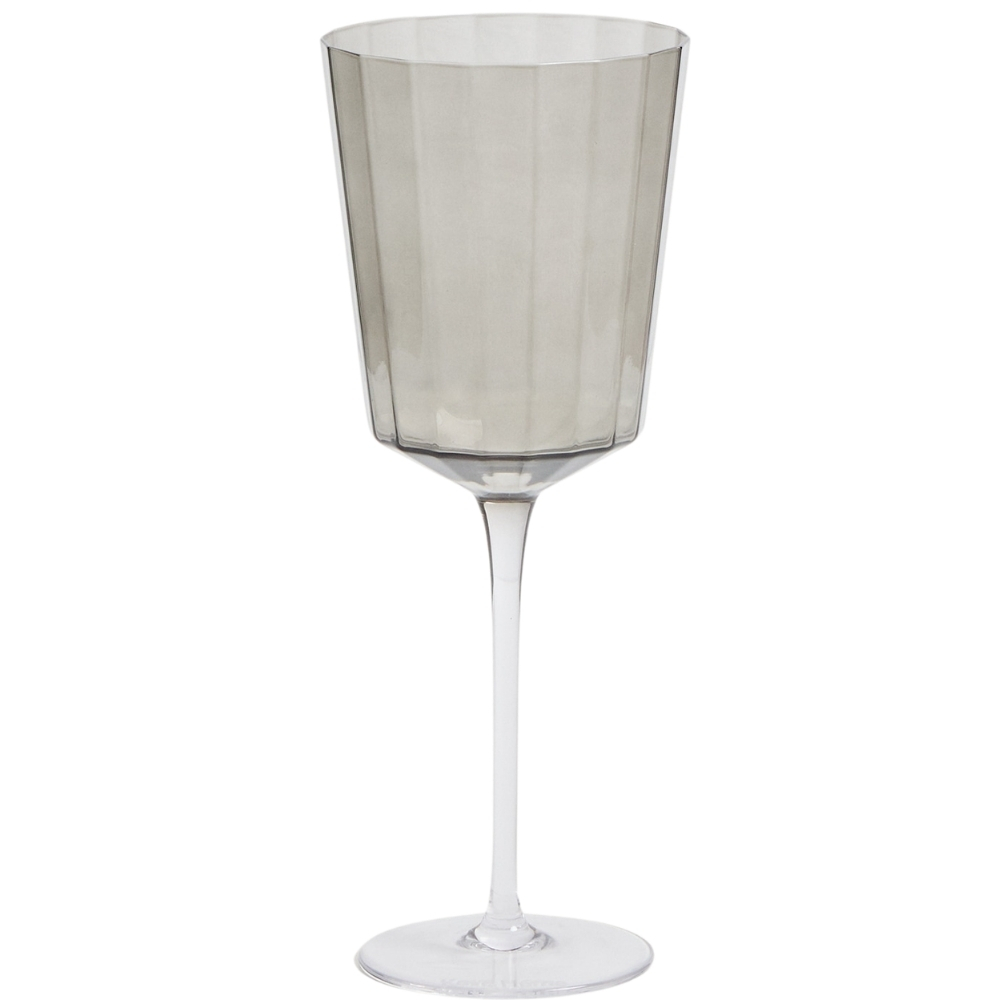 Kave Home Šedá sklenice na víno Clarien 395 ml Kave Home