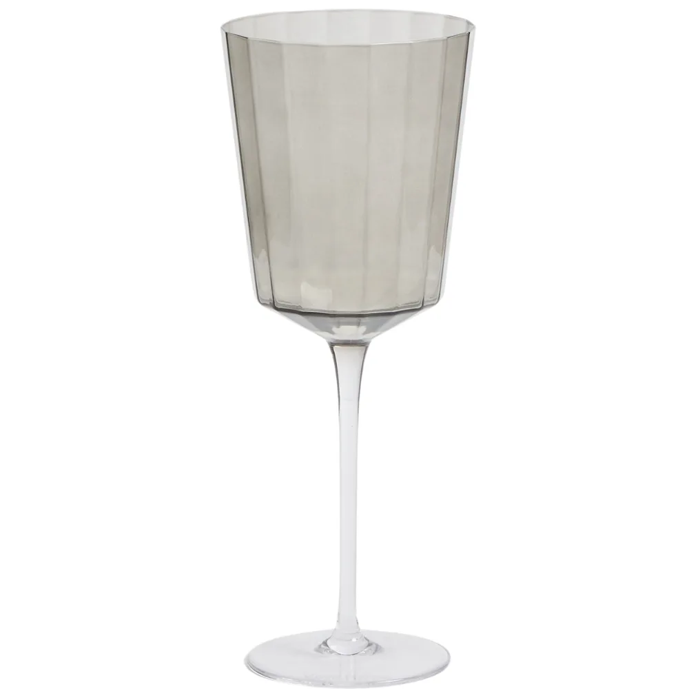 Kave Home Šedá sklenice na víno Clarien 395 ml