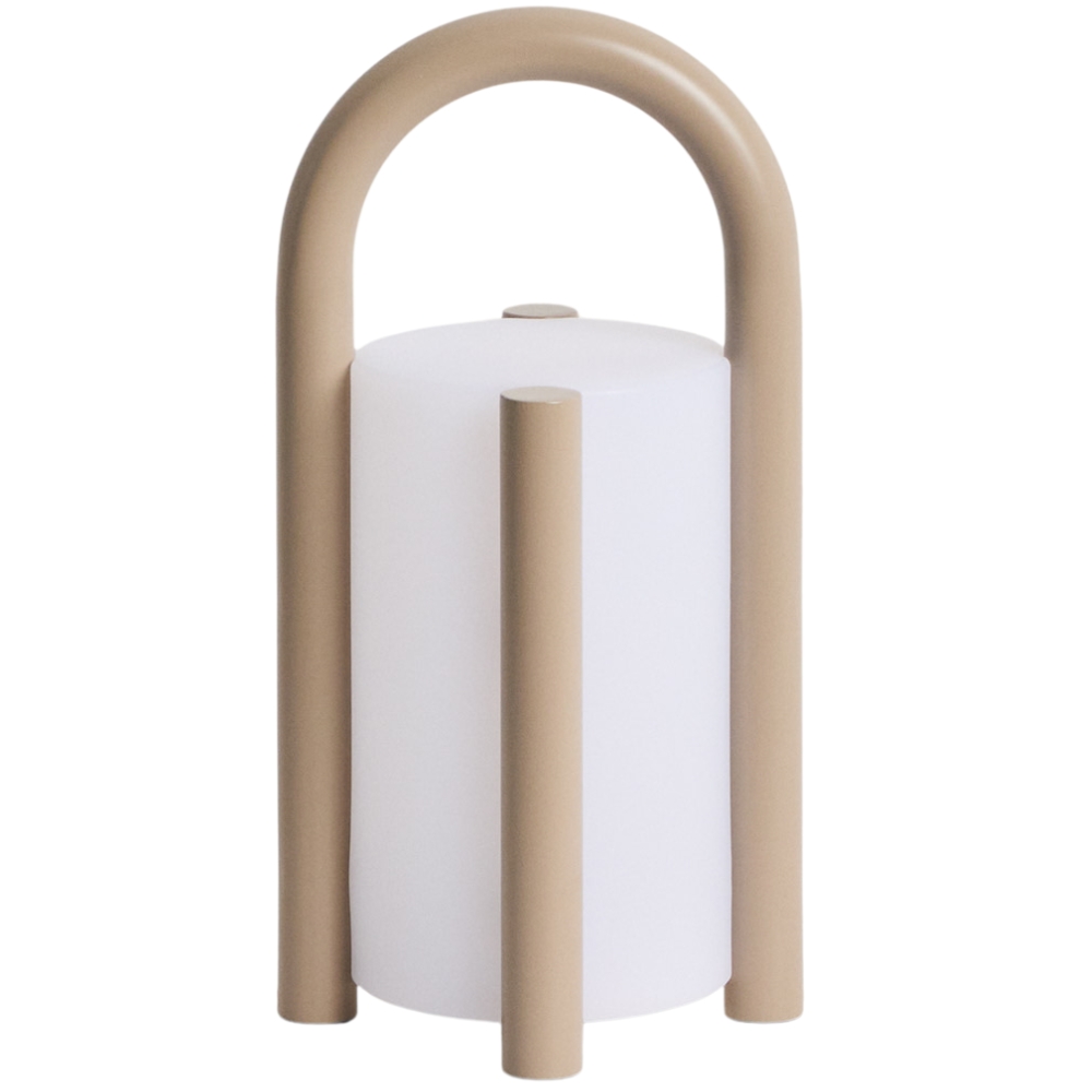 Kave Home Béžová přenosná zahradní lampa Leros 28 cm Kave Home