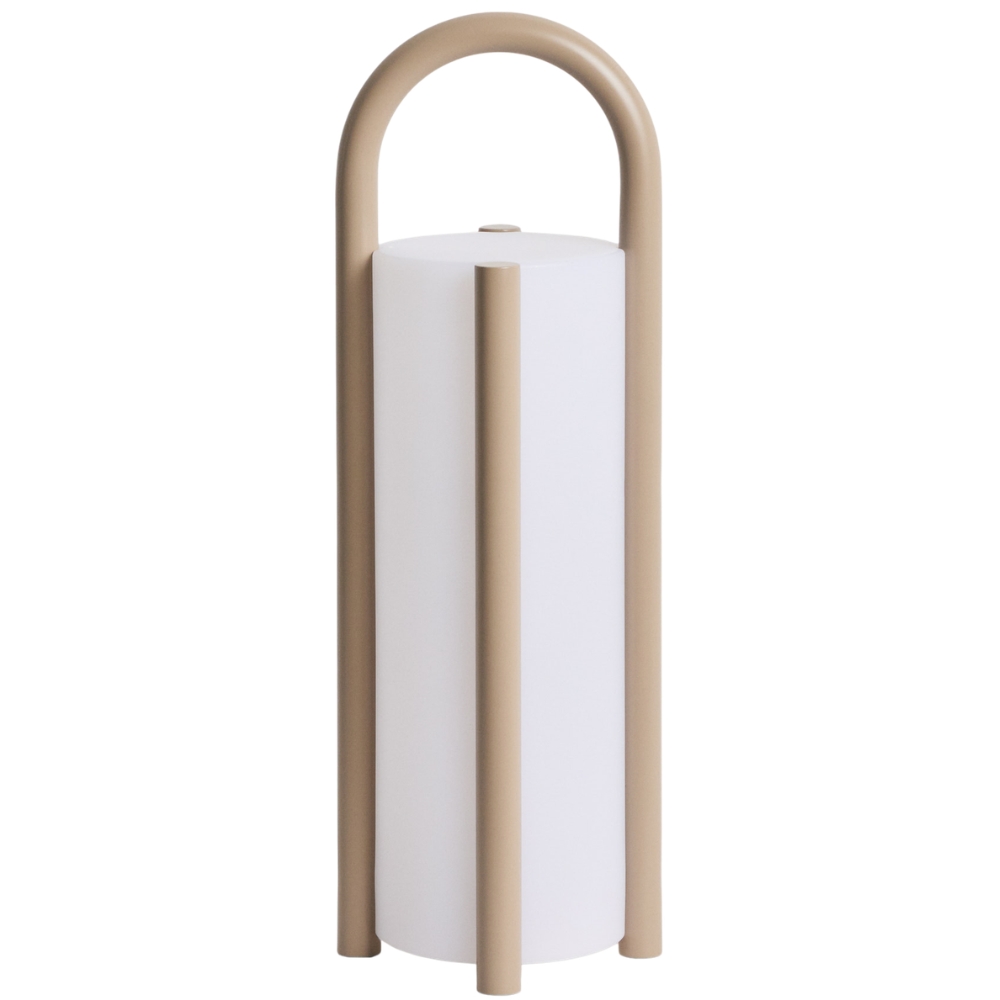 Kave Home Béžová přenosná zahradní lampa Leros 48 cm Kave Home