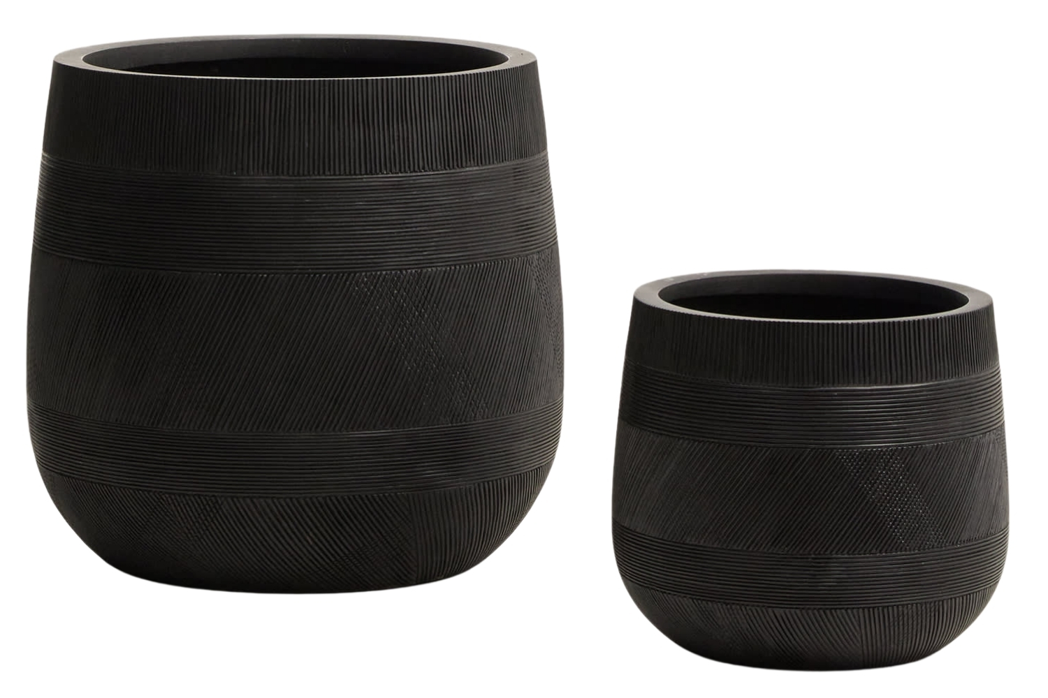 Kave Home Set dvou černých zahradních květináčů Tival ⌀ 33/50 cm Kave Home