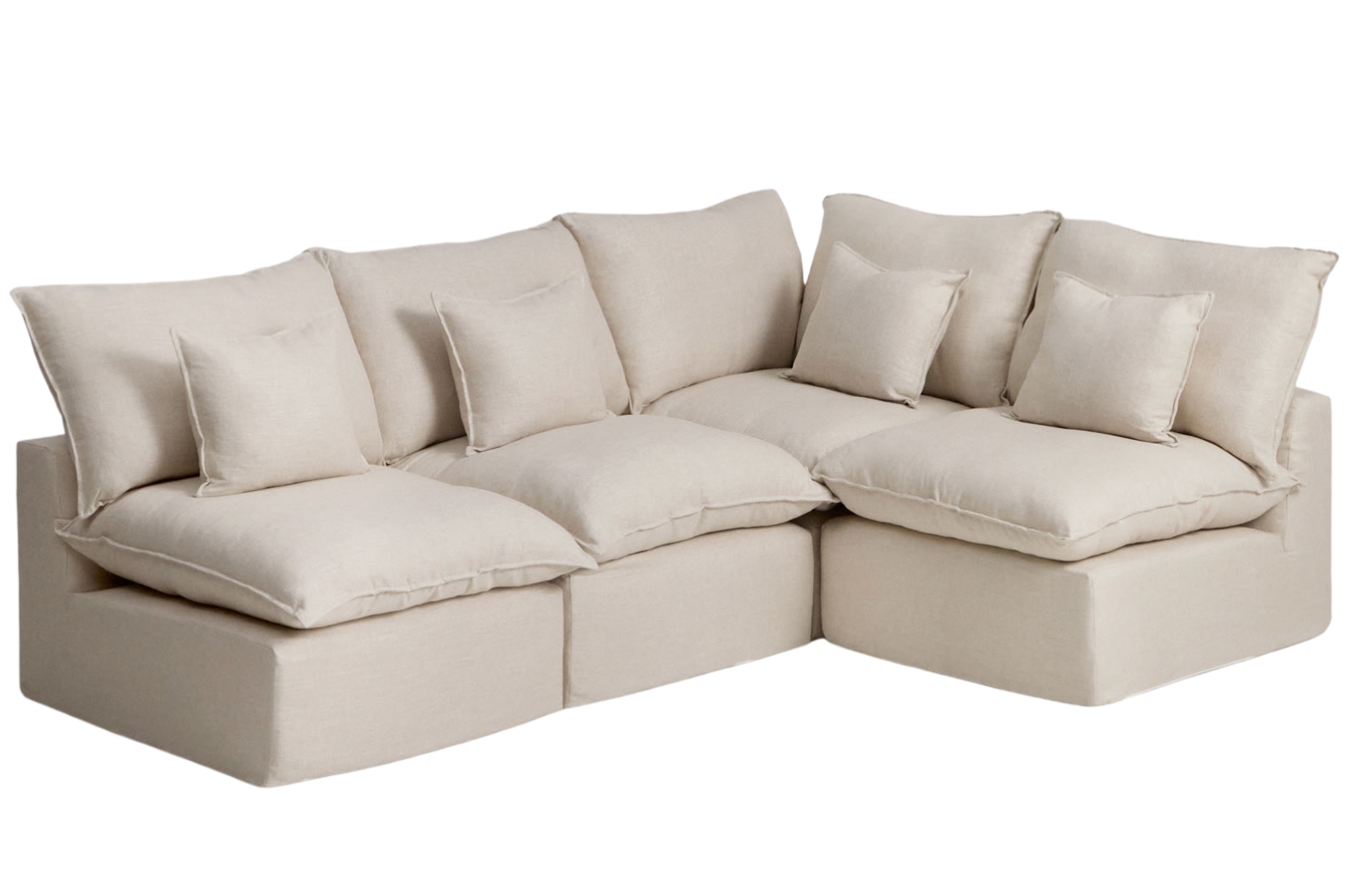 Kave Home Béžová rohová pohovka Anarela 287 cm s odnímatelným potahem Kave Home