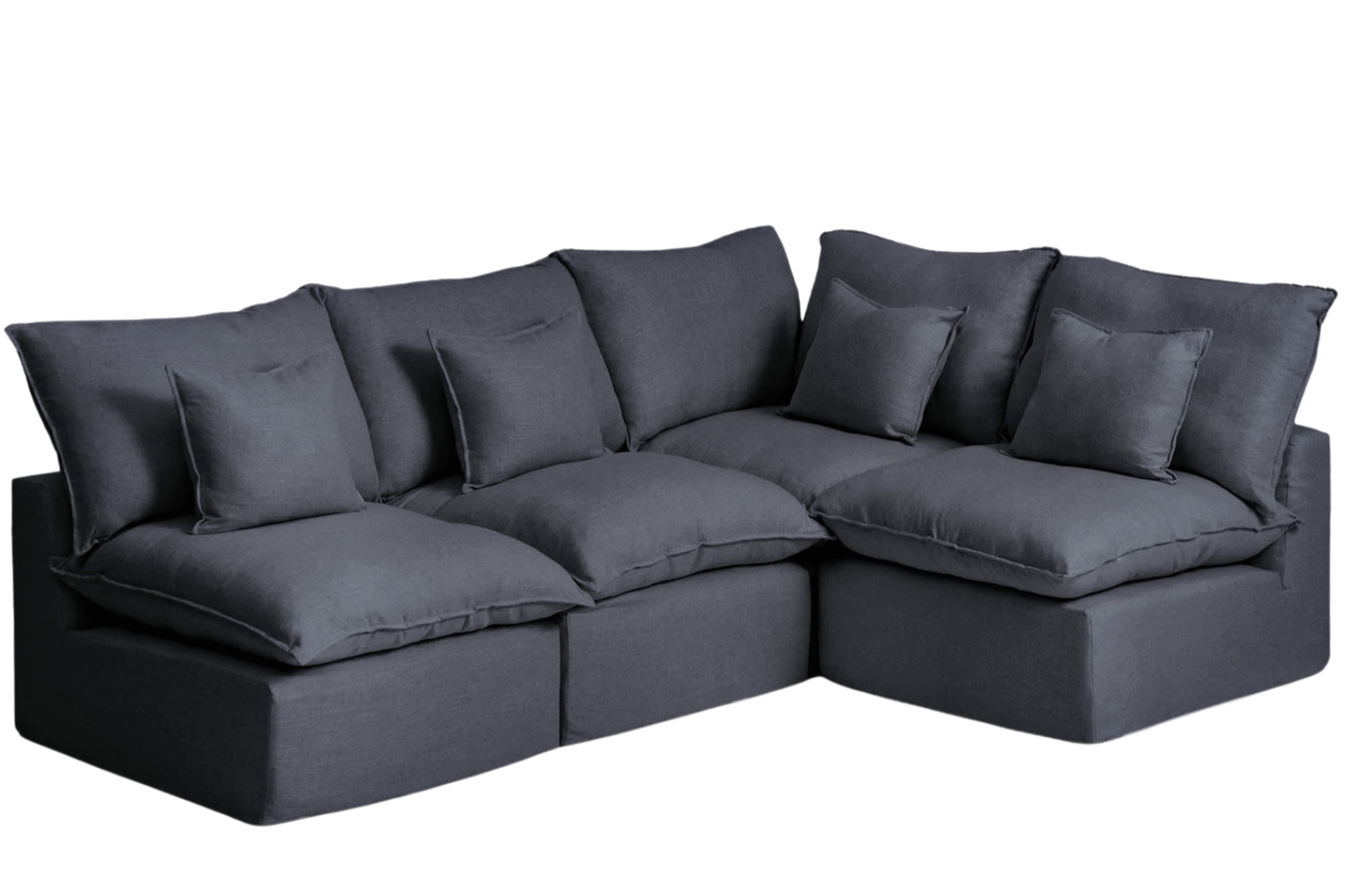 Kave Home Tmavě šedá rohová pohovka Anarela 287 cm s odnímatelným potahem Kave Home