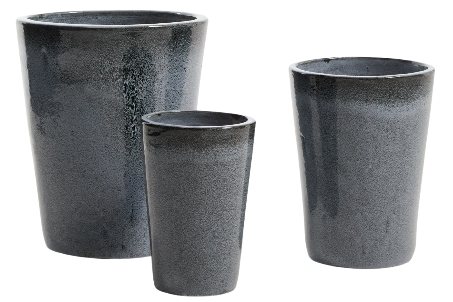 Kave Home Set tří modrých zahradních květináčů Rotja ⌀ 26/35/47 cm Kave Home