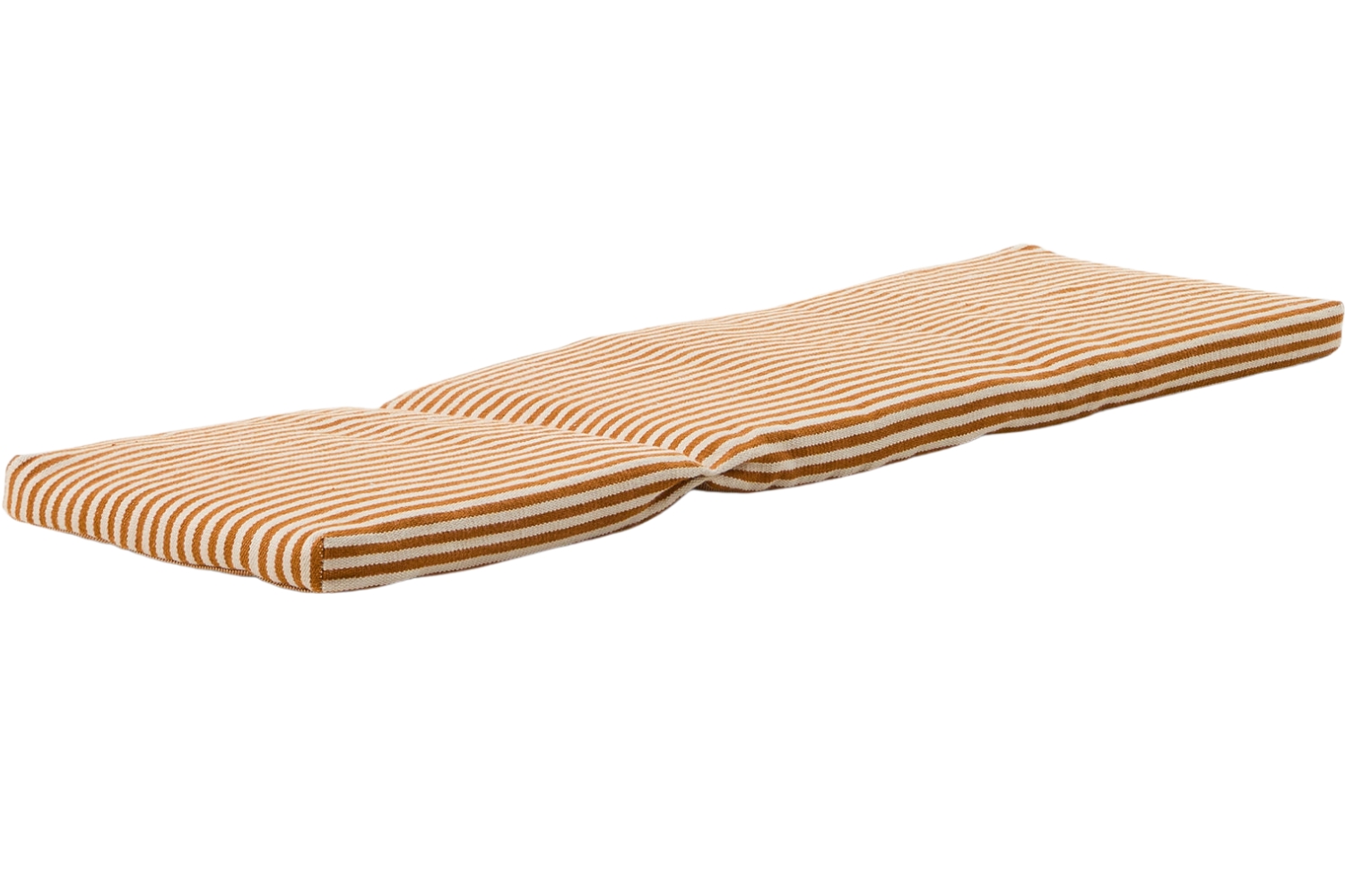 Kave Home Pruhovaný oranžovo-bílý polštář na lehátko Dirome 50 x 175 cm Kave Home