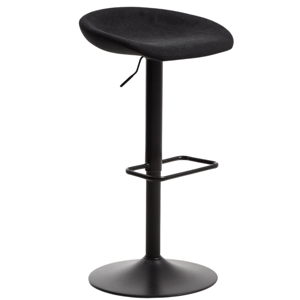 Kave Home Černá čalouněná barová židle Danua 58-82 cm Kave Home