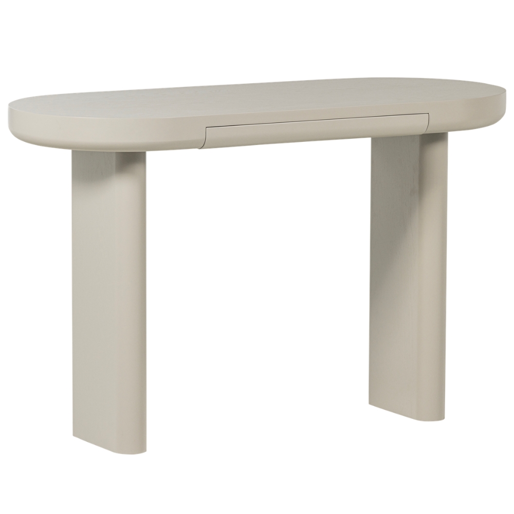 WOOOD Světle šedý lakovaný toaletní stolek Mael 120 x 50 cm WOOOD