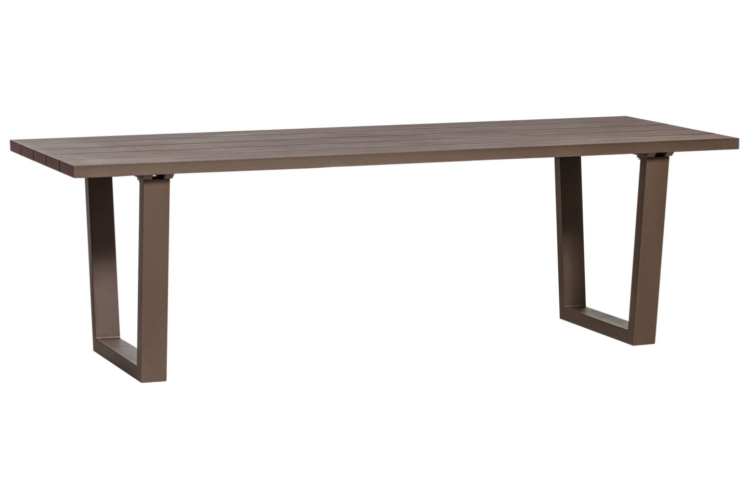 WOOOD Hnědý kovový zahradní jídelní stůl Bear 240 x 87 cm WOOOD