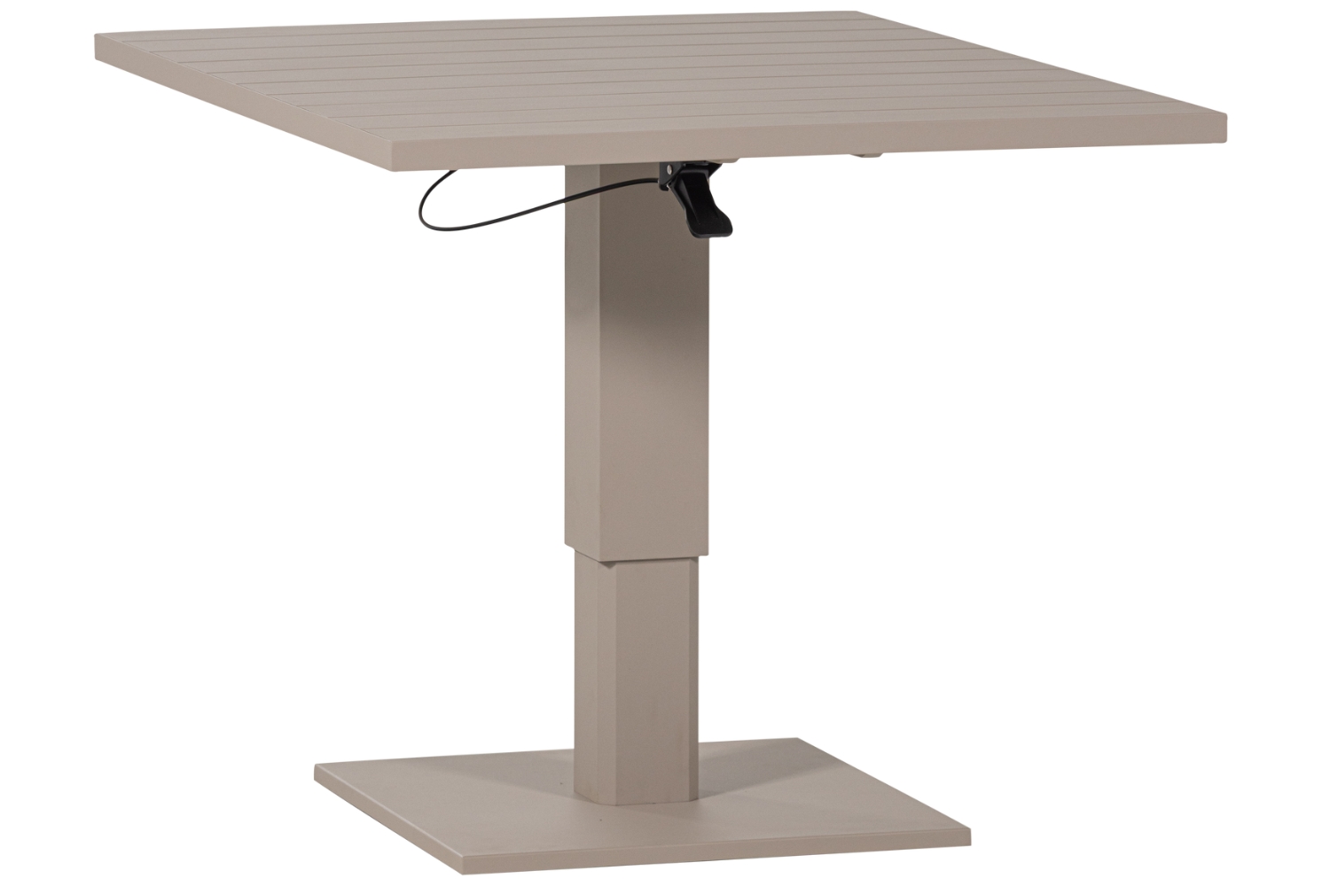 WOOOD Béžový kovový zahradní výškově nastavitelný bistro stolek Tesso 100 x 80 cm WOOOD