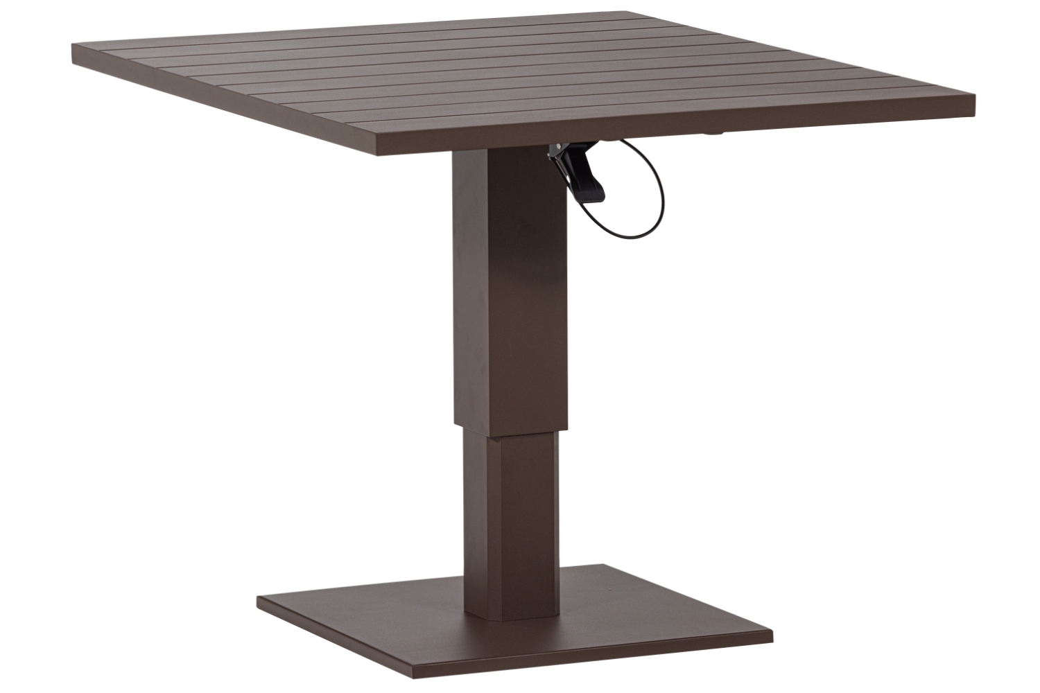 WOOOD Hnědý kovový zahradní výškově nastavitelný bistro stolek Tesso 100 x 80 cm WOOOD