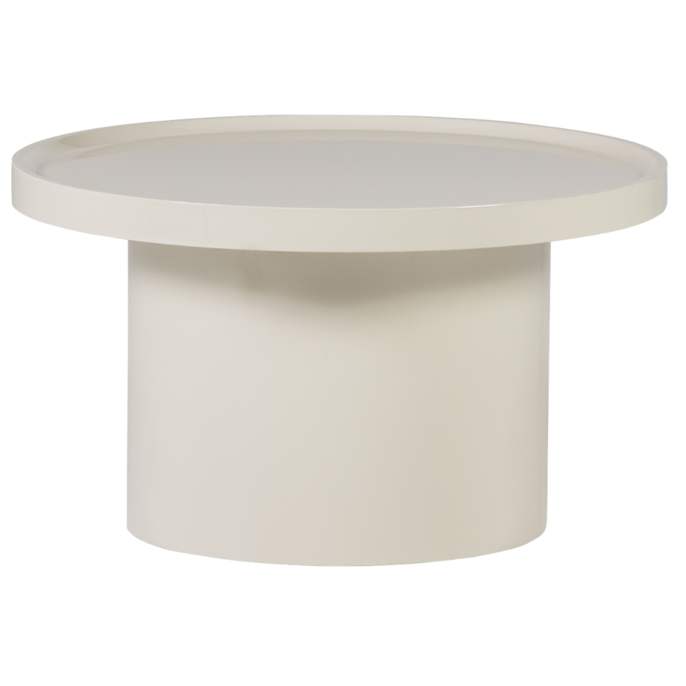 WOOOD Bílý lakovaný konferenční stolek Veluna ø 70 cm WOOOD