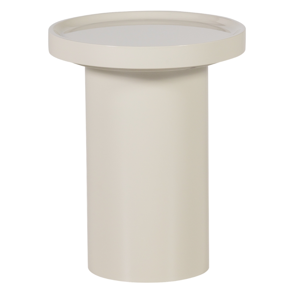 WOOOD Bílý lakovaný odkládací stolek Veluna ø 40 cm WOOOD