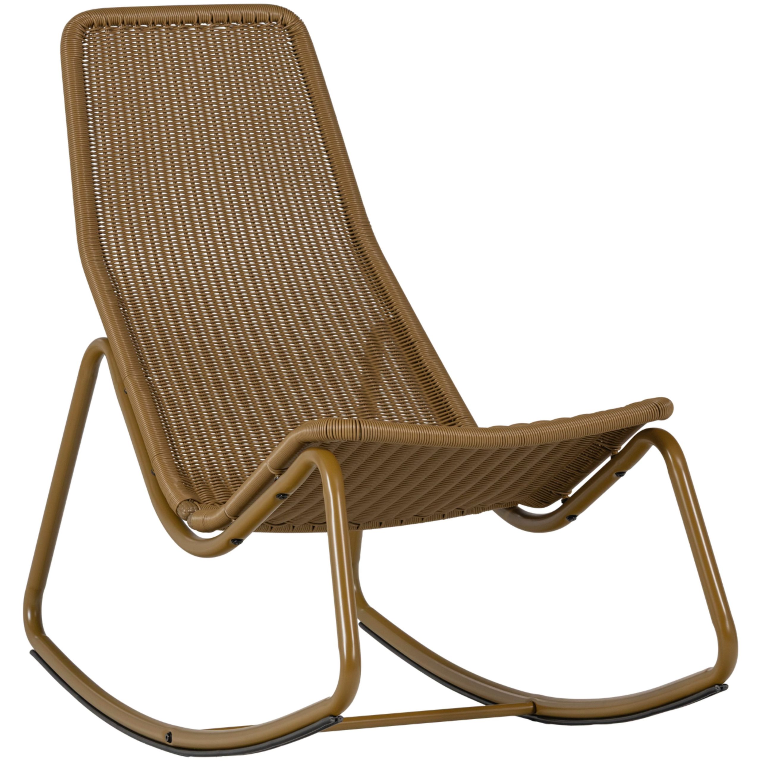 WOOOD Hnědožluté zahradní houpací křeslo Tom WOOOD