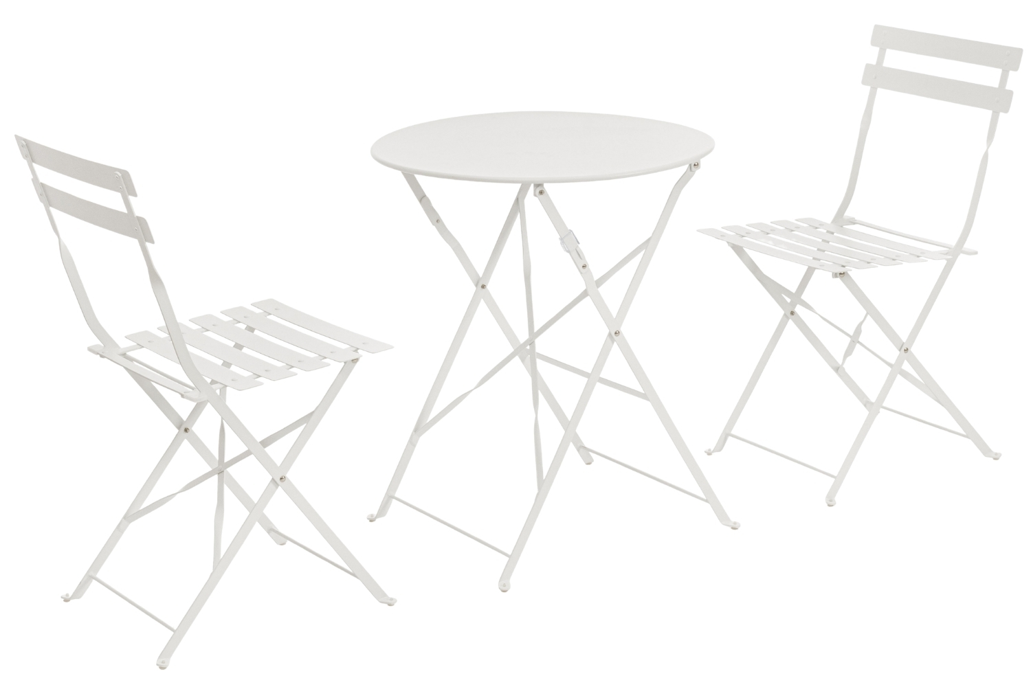 Bizzotto Bílý skládací zahradní set stolu a dvou židlí Austin Bizzotto