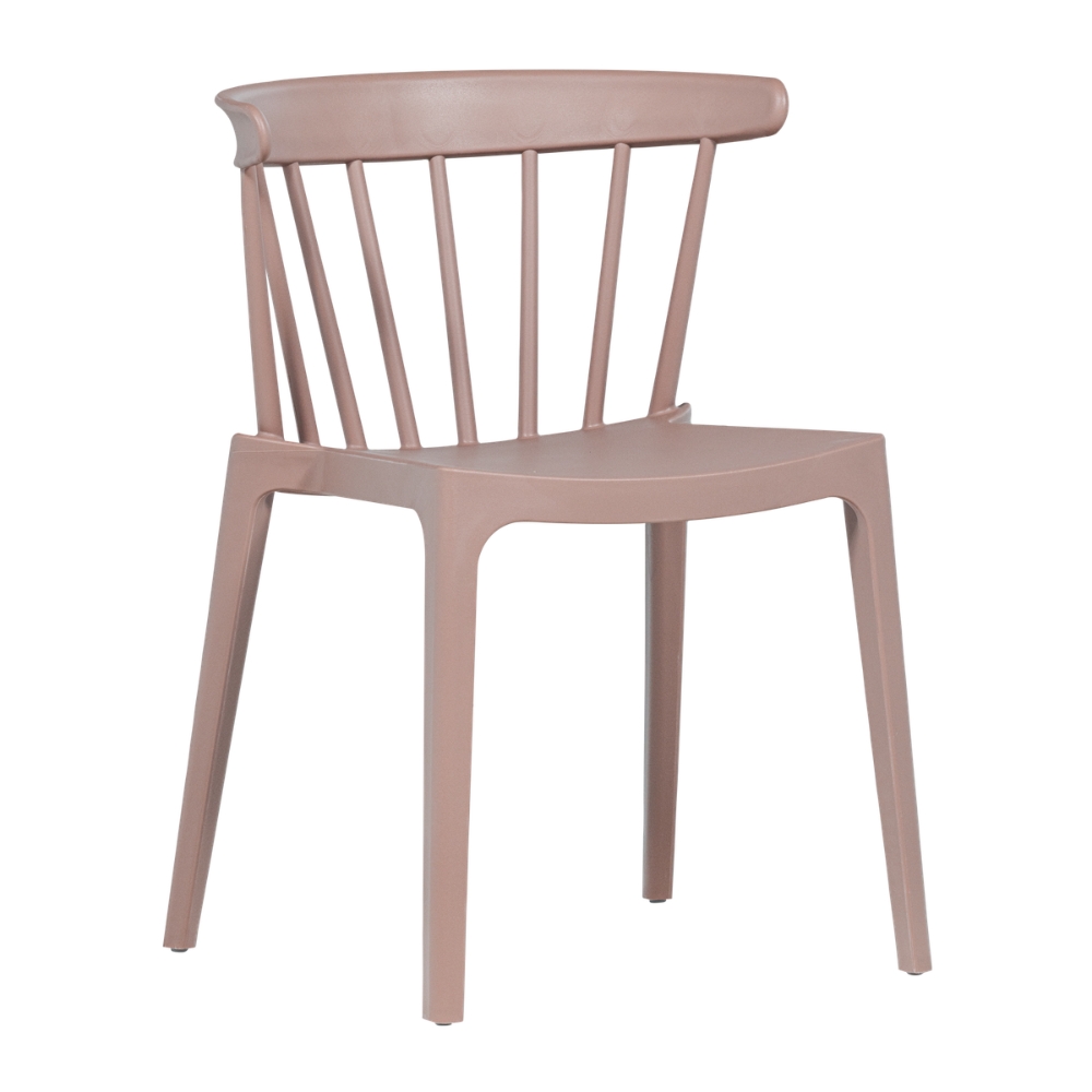 WOOOD Světle růžová plastová zahradní jídelní židle Bliss WOOOD