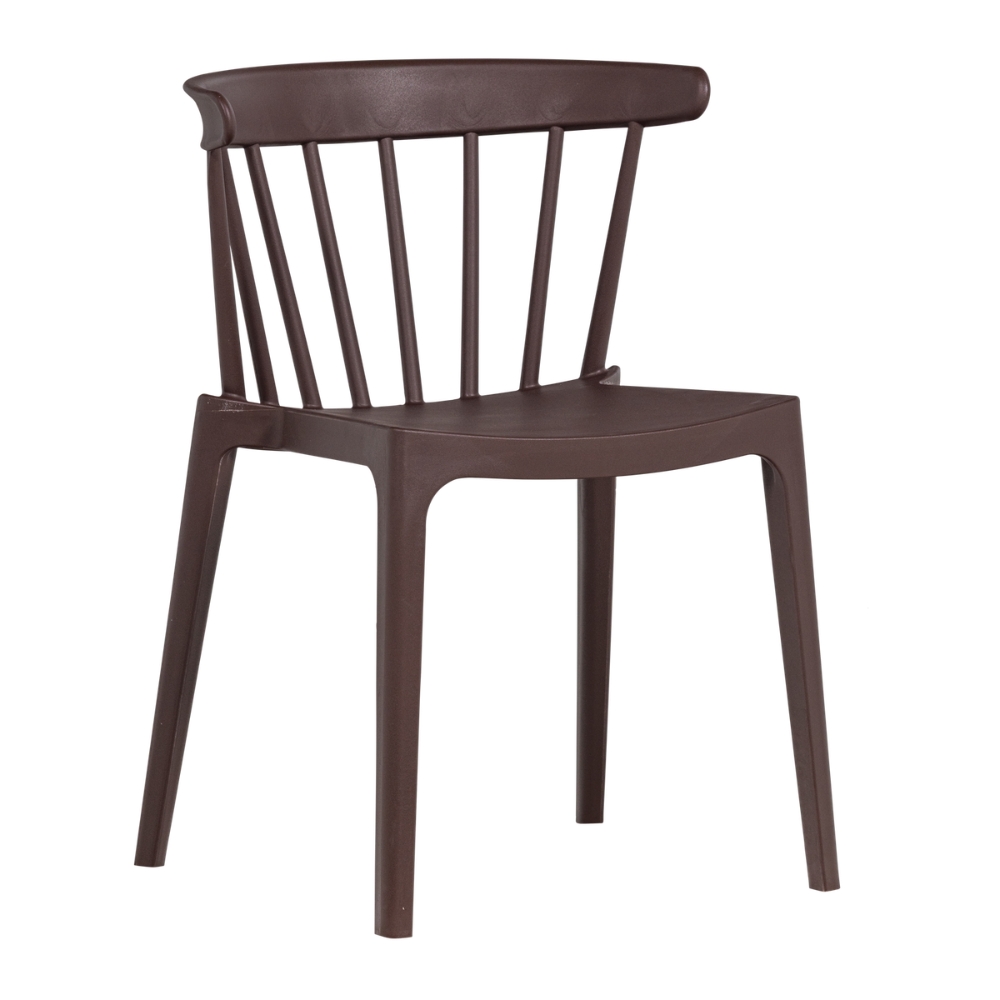 WOOOD Fialovohnědá plastová zahradní jídelní židle Bliss WOOOD