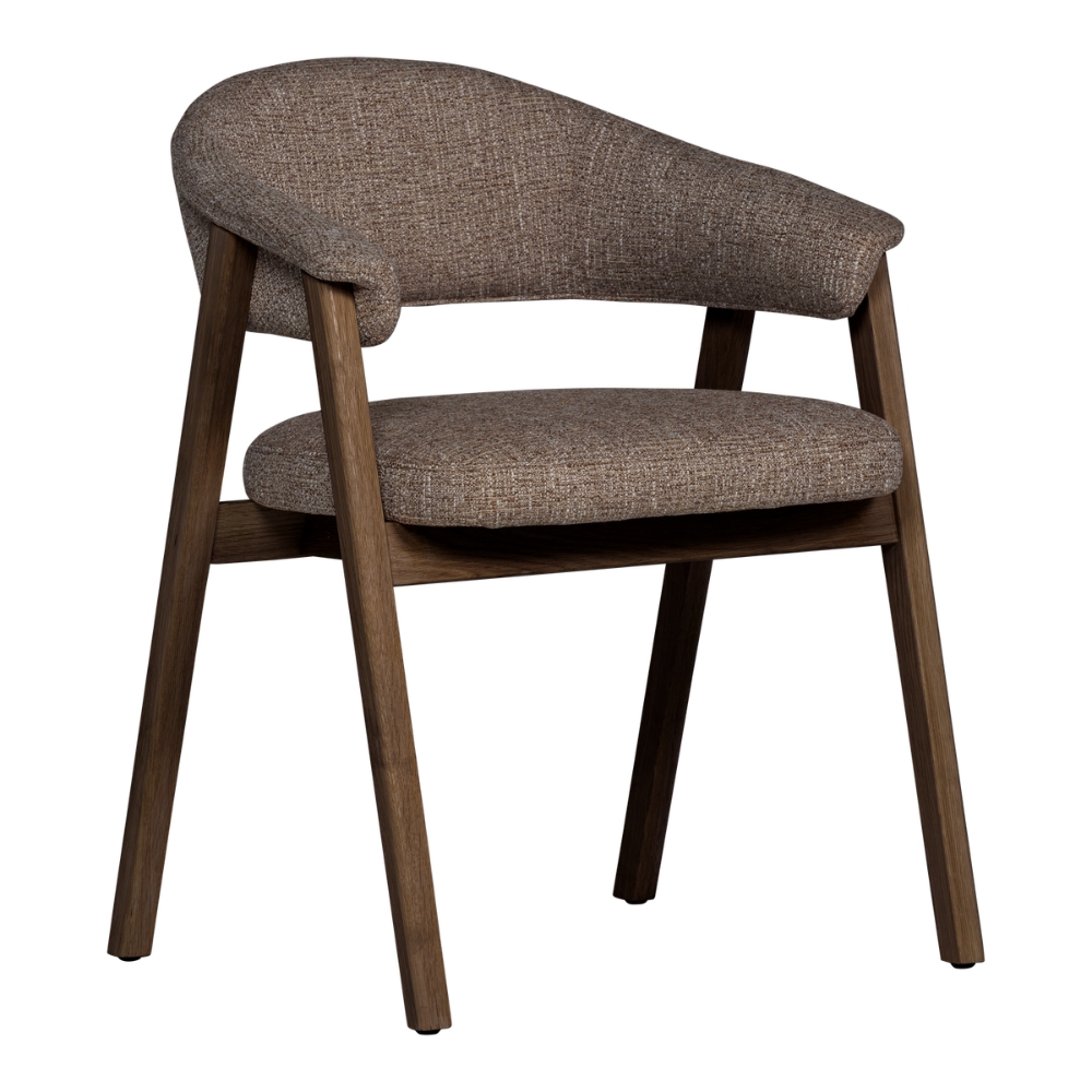 WOOOD Světle hnědá jídelní židle Tunar s hnědou dubovou podnoží WOOOD