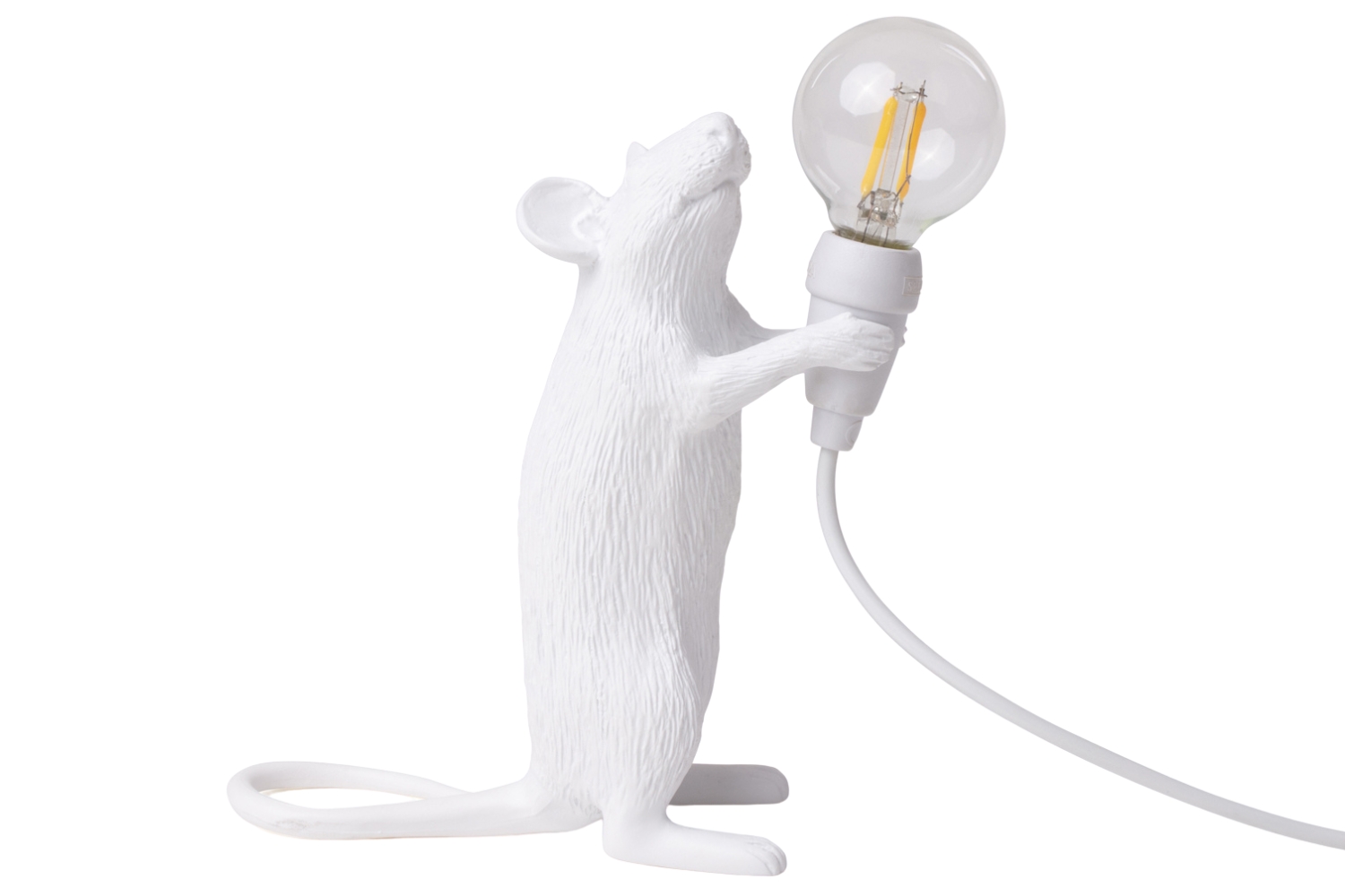 Seletti Bílá stolní lampa Mouse Standing Seletti