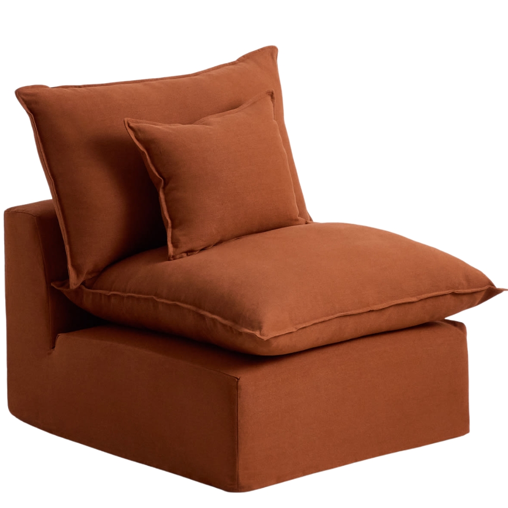 Kave Home Terakotové křeslo Anarela 90 cm s odnímatelným potahem Kave Home